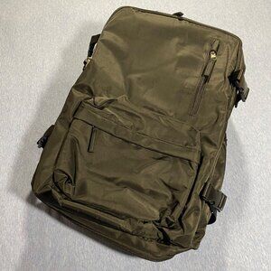 Durable Black Nylon Backpack With Multiple Pockets & Adjustable Straps